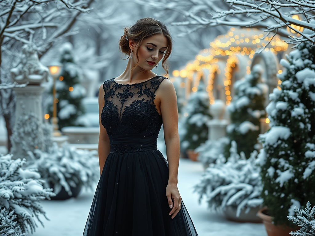 mosin-nagant.net | Comment créer un look de mariage en hiver avec une petite robe noire